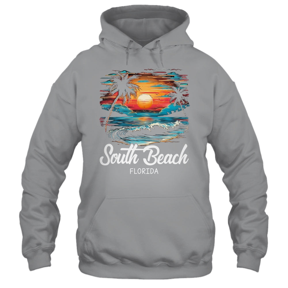 Family Vacation Retro Sunset Florida South Beach Shirt & Tank Top | teecentury