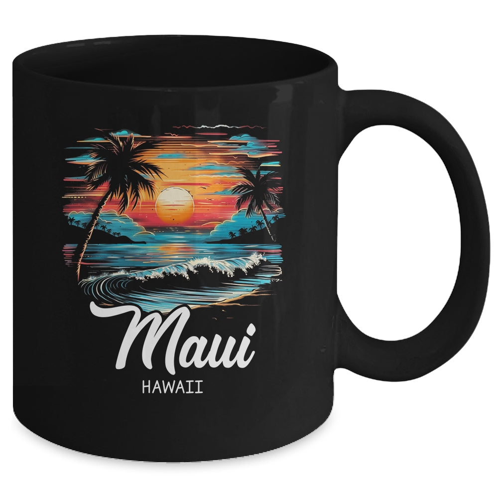 Family Vacation Retro Sunset Hawaii Maui Mug | teecentury
