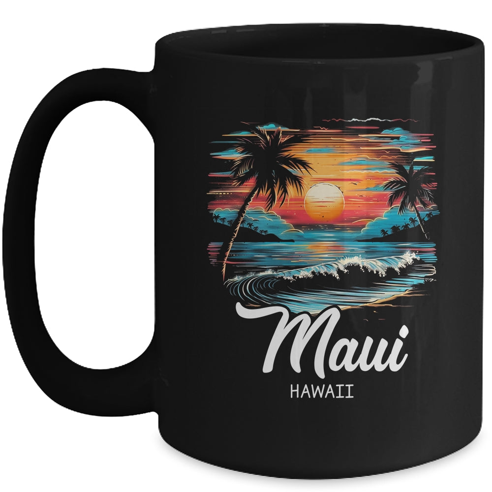 Family Vacation Retro Sunset Hawaii Maui Mug | teecentury