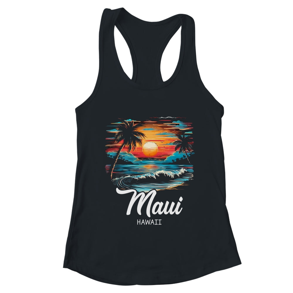 Family Vacation Retro Sunset Hawaii Maui Shirt & Tank Top | teecentury