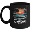 Family Vacation Retro Sunset Mexico Cancun Mug | teecentury