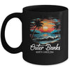 Family Vacation Retro Sunset North Carolina Outer Banks Mug | teecentury