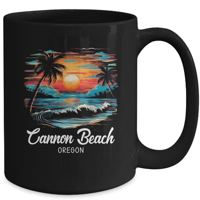 Family Vacation Retro Sunset Oregon Cannon Beach Mug | teecentury