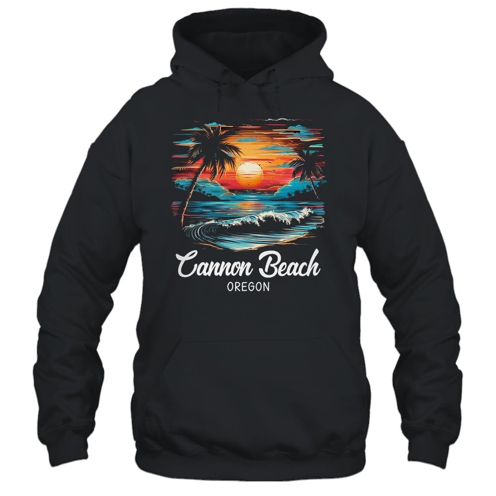 Family Vacation Retro Sunset Oregon Cannon Beach Shirt & Tank Top | teecentury