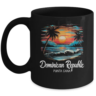Family Vacation Retro Sunset Punta Cana Dominican Republic Mug | teecentury
