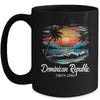 Family Vacation Retro Sunset Punta Cana Dominican Republic Mug | teecentury