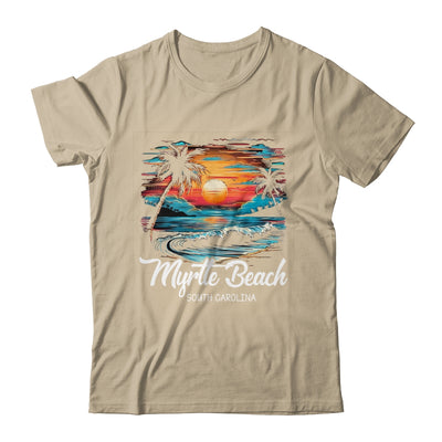 Family Vacation Retro Sunset South Carolina Myrtle Beach Shirt & Tank Top | teecentury