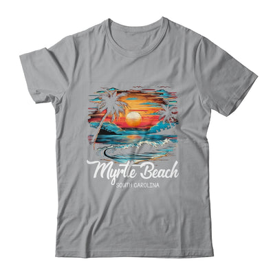 Family Vacation Retro Sunset South Carolina Myrtle Beach Shirt & Tank Top | teecentury