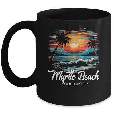 Family Vacation Retro Sunset South Carolina Myrtle Beach Mug | teecentury