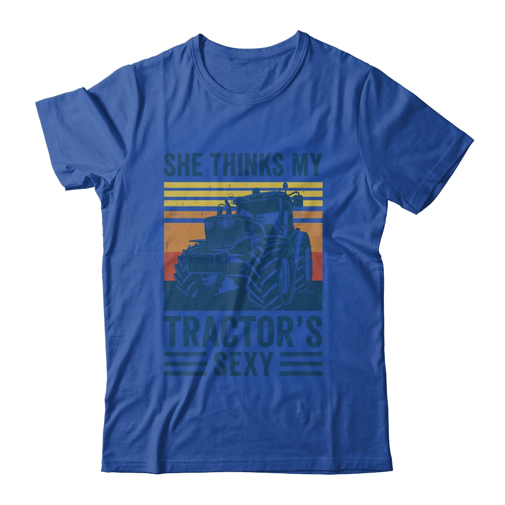 Farm Farming She Thinks My Tractors Sexy Men Funny Farmer Shirt & Hoodie | teecentury