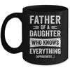 Father Daughter Knows Everything Funny Dad Fathers Day Mug | teecentury