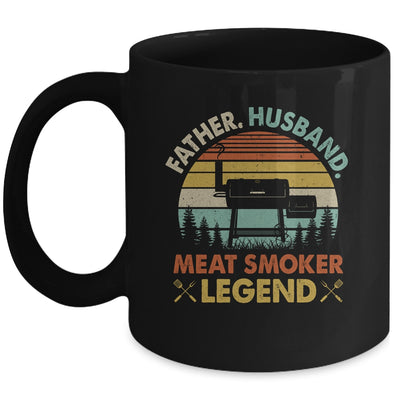 Father Husband Meat Smoker Legend Grilling Dad BBQ Smoking Mug | teecentury
