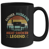 Father Husband Meat Smoker Legend Grilling Dad BBQ Smoking Mug | teecentury