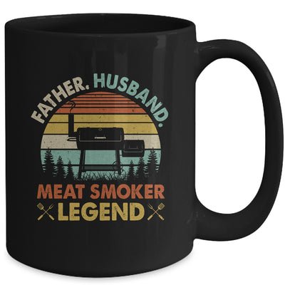 Father Husband Meat Smoker Legend Grilling Dad BBQ Smoking Mug | teecentury