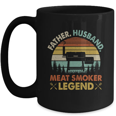Father Husband Meat Smoker Legend Grilling Dad BBQ Smoking Mug | teecentury