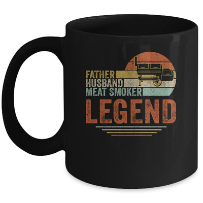 Father Husband Meat Smoker Legend Grilling Dad Meat Smoking Mug | teecentury
