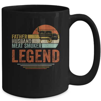 Father Husband Meat Smoker Legend Grilling Dad Meat Smoking Mug | teecentury