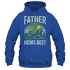 Father Mows Best Funny Dad Riding Mower Retro Mowing Lawn Shirt & Hoodie | teecentury