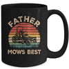 Father Mows Best Funny Fathers Day Dad Jokes Lawn Mowing Mug | teecentury