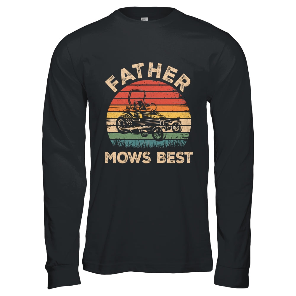 Father Mows Best Funny Fathers Day Dad Jokes Lawn Mowing Shirt & Hoodie | teecentury