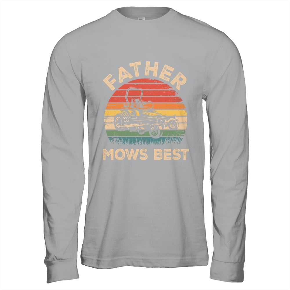 Father Mows Best Funny Fathers Day Dad Jokes Lawn Mowing Shirt & Hoodie | teecentury