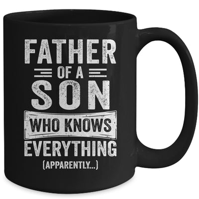 Father Son Knows Everything Funny Dad Fathers Day Mug | teecentury