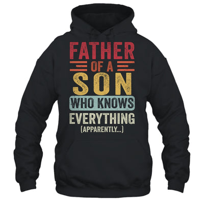 Father Son Knows Everything Funny Dad Fathers Day Vintage Shirt & Hoodie | teecentury