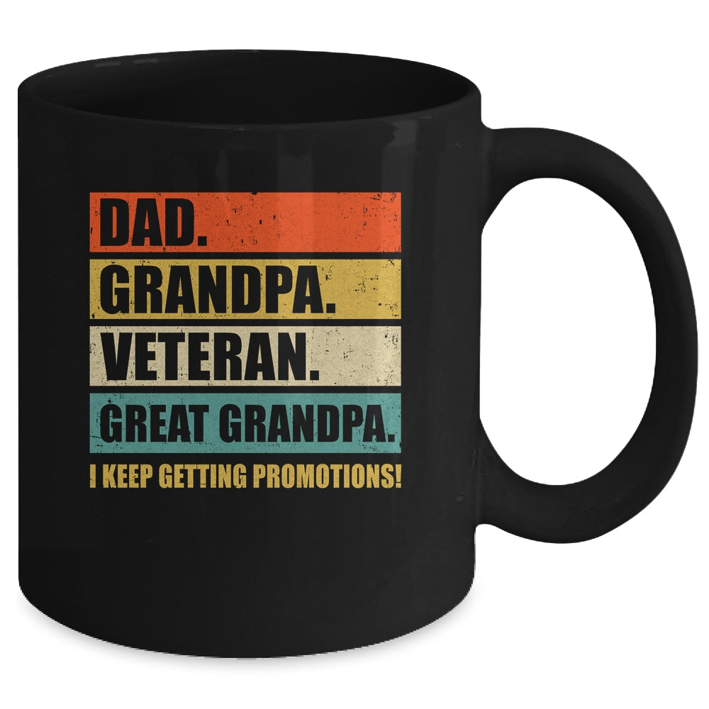 Fathers Day Dad Grandpa Veteran Great Grandpa From Grandkids Mug | teecentury