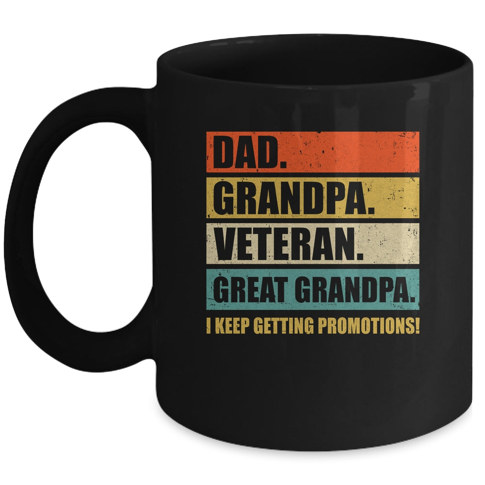 Fathers Day Dad Grandpa Veteran Great Grandpa From Grandkids Mug | teecentury