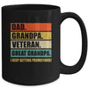 Fathers Day Dad Grandpa Veteran Great Grandpa From Grandkids Mug | teecentury