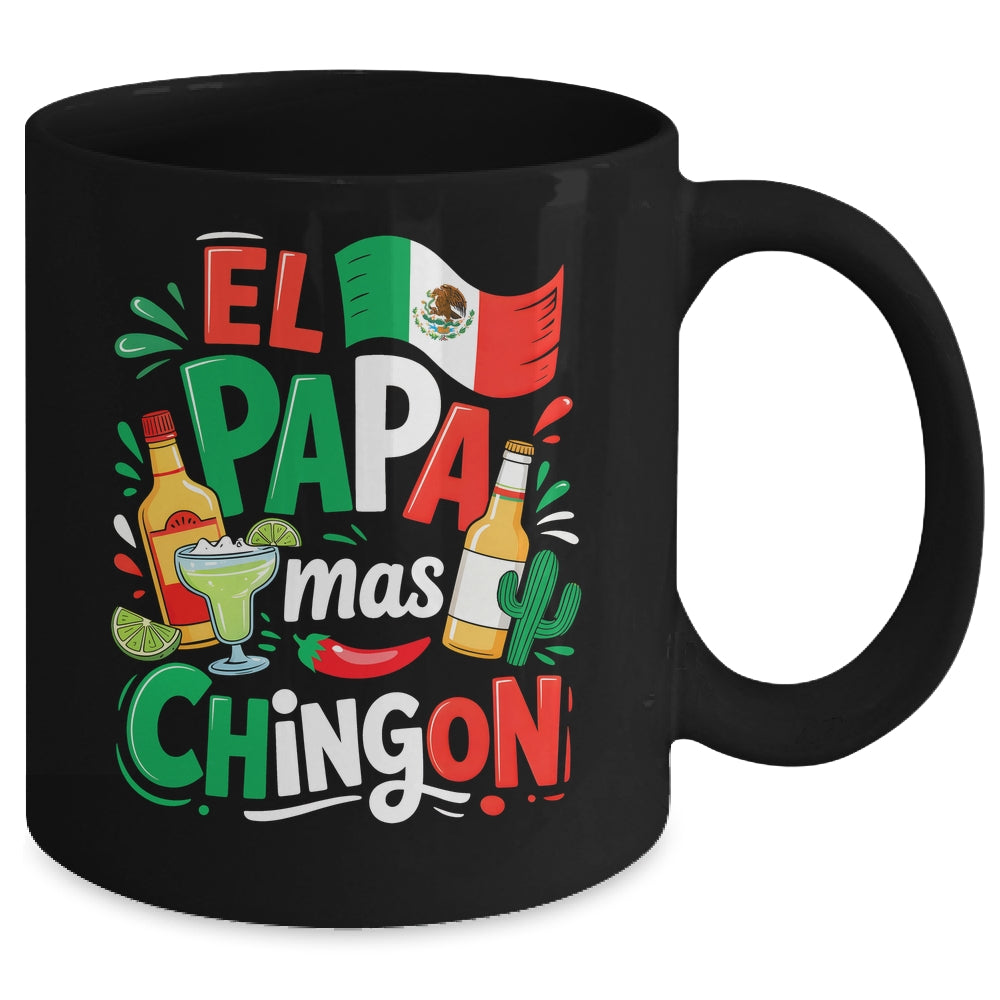 Fathers Day El Papa Mas Chingon Funny Mexican Dad Spanish Mug | teecentury