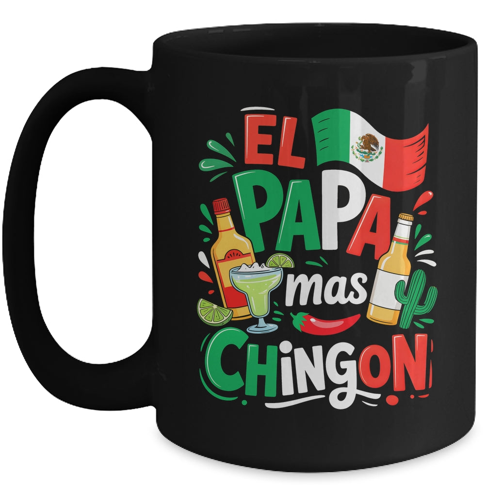 Fathers Day El Papa Mas Chingon Funny Mexican Dad Spanish Mug | teecentury