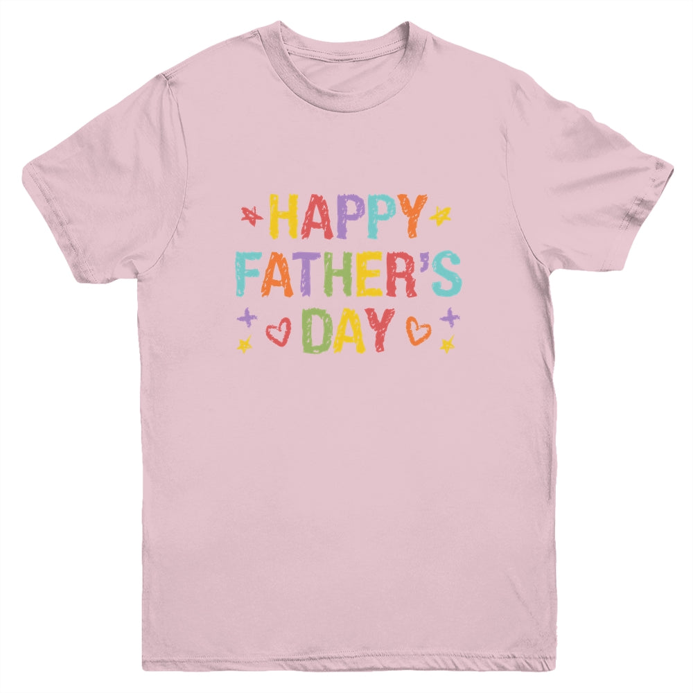 Fathers Day For Kids Boys Girls Happy Fathers Day Youth Shirt | teecentury
