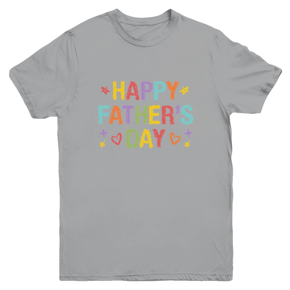 Fathers Day For Kids Boys Girls Happy Fathers Day Youth Shirt | teecentury