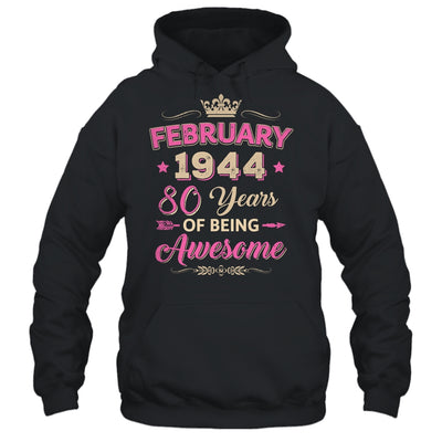 February 1944 80 Years Of Being Awesome Retro 80th Birthday Shirt & Tank Top | teecentury