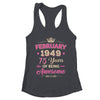 February 1949 75 Years Of Being Awesome Retro 75th Birthday Shirt & Tank Top | teecentury