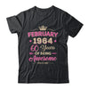 February 1964 60 Years Of Being Awesome Retro 60th Birthday Shirt & Tank Top | teecentury