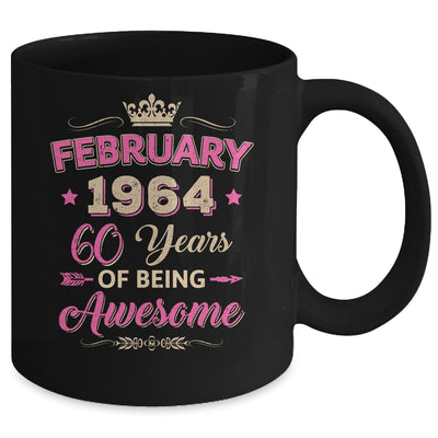 February 1964 60 Years Of Being Awesome Retro 60th Birthday Mug | teecentury