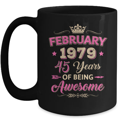 February 1979 45 Years Of Being Awesome Retro 45th Birthday Mug | teecentury