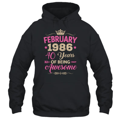 February 1986 40 Years Of Being Awesome Retro 40th Birthday Shirt & Tank Top | teecentury