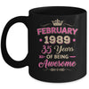 February 1989 35 Years Of Being Awesome Retro 35th Birthday Mug | teecentury