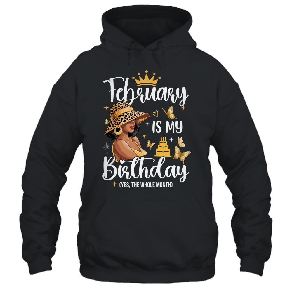 February Is My Birthday African American Woman Birthday Queen Shirt & Tank Top | teecentury