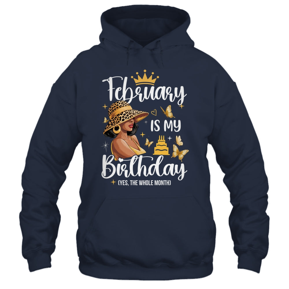 February Is My Birthday African American Woman Birthday Queen Shirt & Tank Top | teecentury