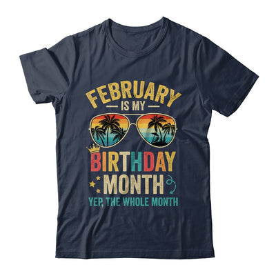 February Is My Birthday Retro Sunglasses Funny Birthday Shirt & Hoodie | teecentury