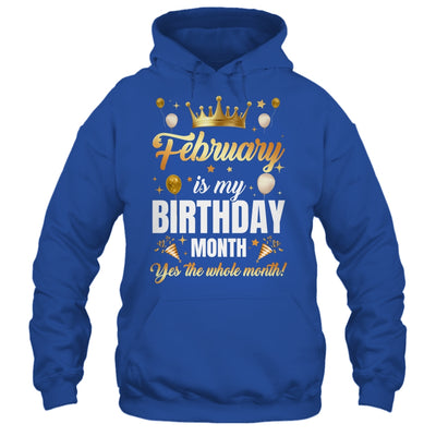 February Is My Birthday Yes The Whole Month Birthday Crown Shirt & Tank Top | teecentury