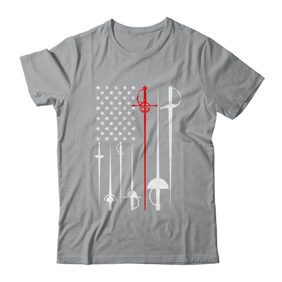 Fencing Art For Men Women American US Flag Fencing Coach Shirt & Hoodie | teecentury