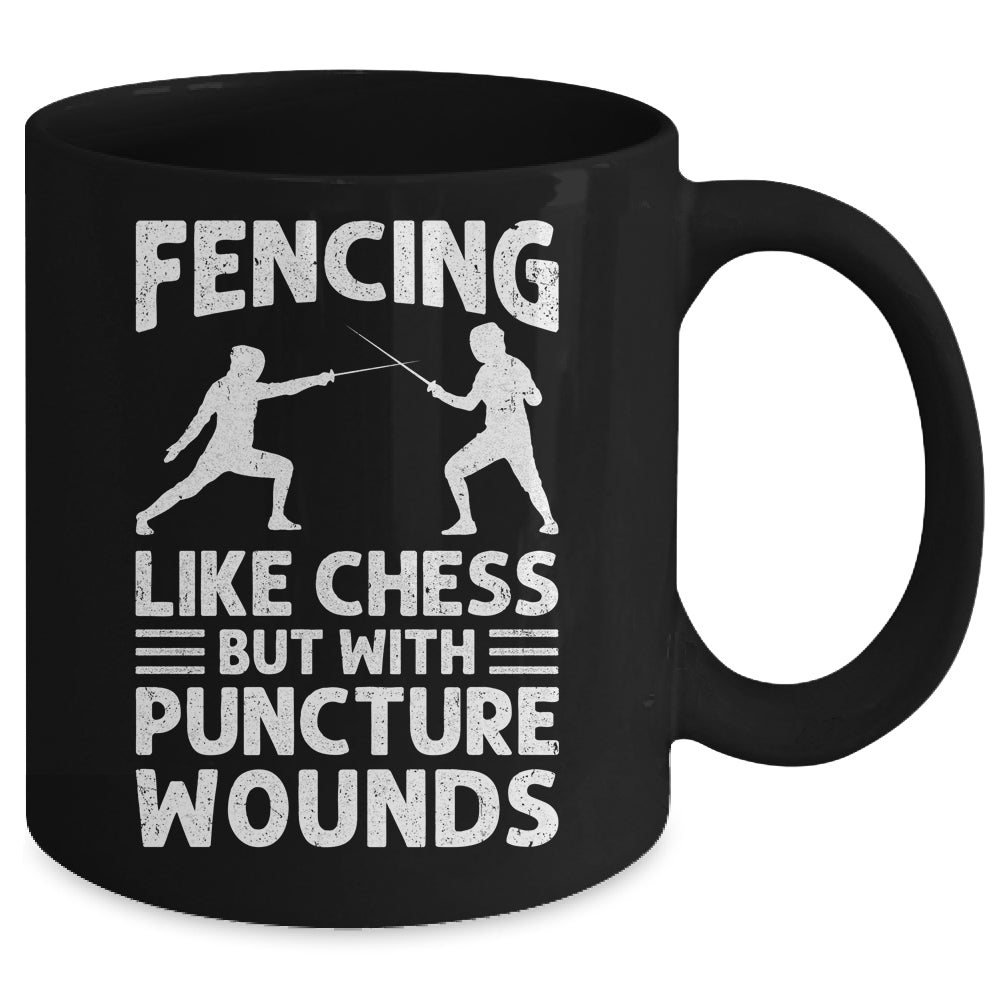 Fencing Like Chess Design For Men Women Fencer Fencing Sport Mug | teecentury