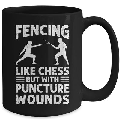 Fencing Like Chess Design For Men Women Fencer Fencing Sport Mug | teecentury