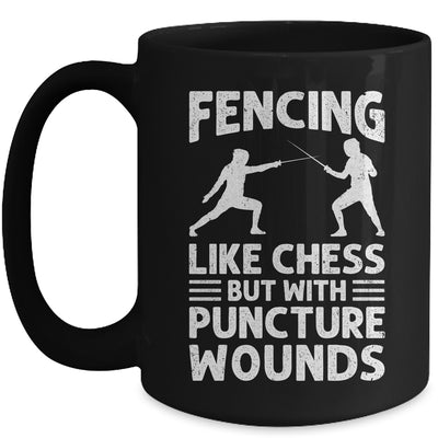 Fencing Like Chess Design For Men Women Fencer Fencing Sport Mug | teecentury