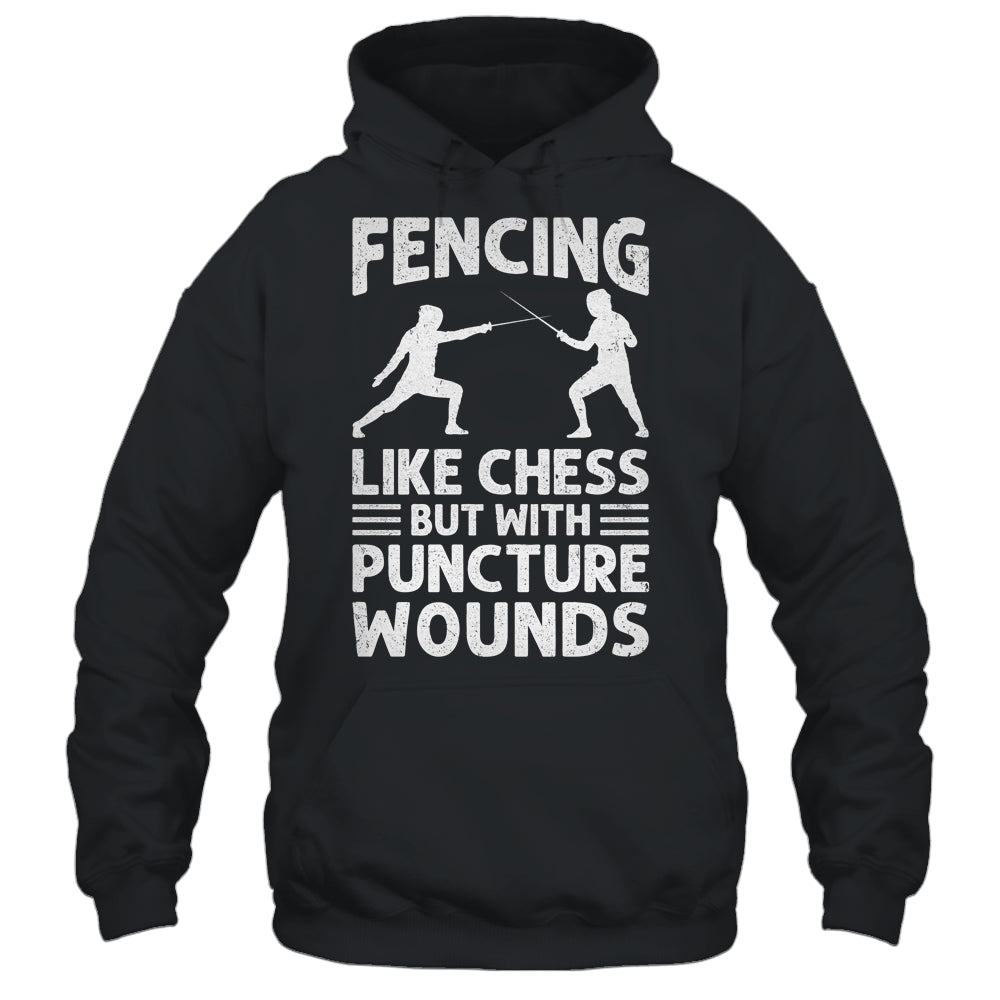 Fencing Like Chess Design For Men Women Fencer Fencing Sport Shirt & Hoodie | teecentury